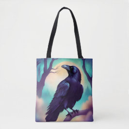 Raven in the moonlight Halloween Tygkasse