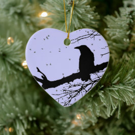 Raven Kärlek Forever Cracking Heart Julgransprydnad Keramik