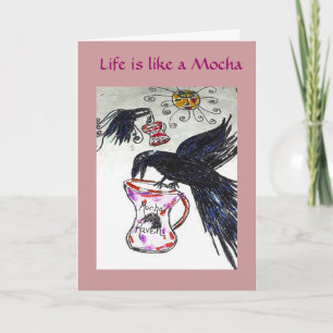 Raven Kärlek Mochas Kort