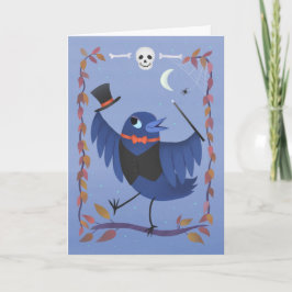 Raven Kråka Halloween Birthday Kort