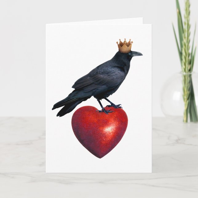 Raven Krona Red Heart Card Helgkort (Framsida)