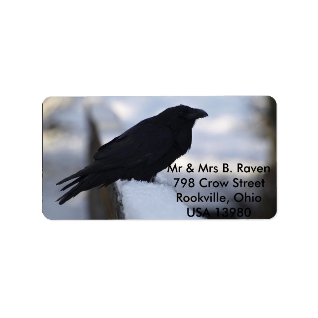 Raven Labels Adressetikett (Framsidan)