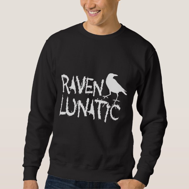Raven Lunatic Black Kråka Sweatshirt (Framsida)