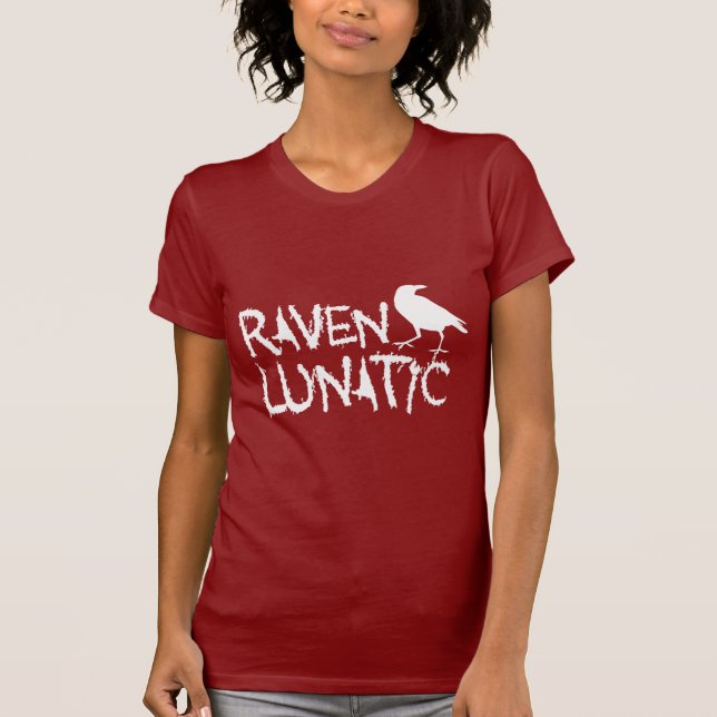 Raven Lunatic Black, Kråka T-shirt (Framsida)