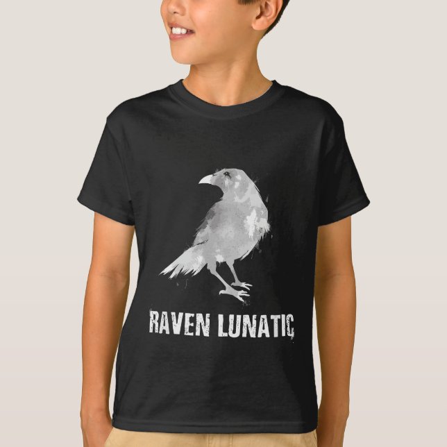 Raven Lunatic Goth Roligt Bird Goth Gothic T Shirt (Framsida)