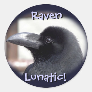 Raven Lunatic! Stickers Runt Klistermärke