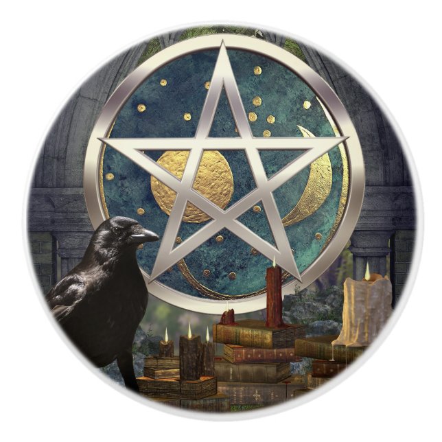 Raven Magick Celestial Pentacle Knopp (Framsidan)