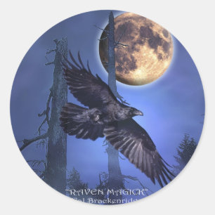 "RAVEN MAGICK"-fästen Runt Klistermärke