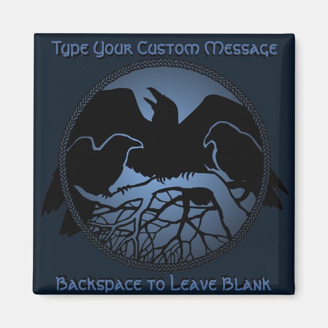 Raven Magnet Raven Personlig Fridge Magnet Gift (Framsidan)