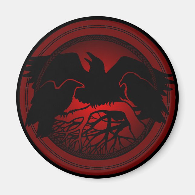 Raven Magnets Raven Native Art Fridge Magnet Gift (Framsidan)