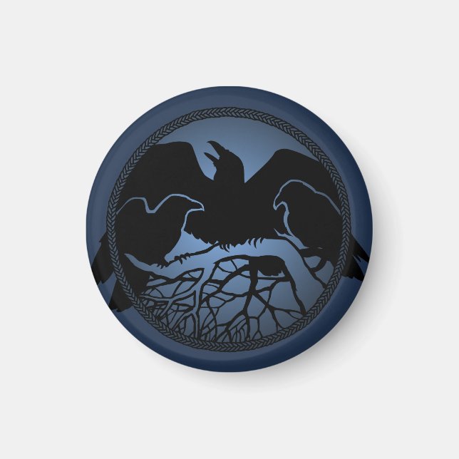 Raven Magnets Raven Native Art Fridge Magnet Gifts (Framsidan)