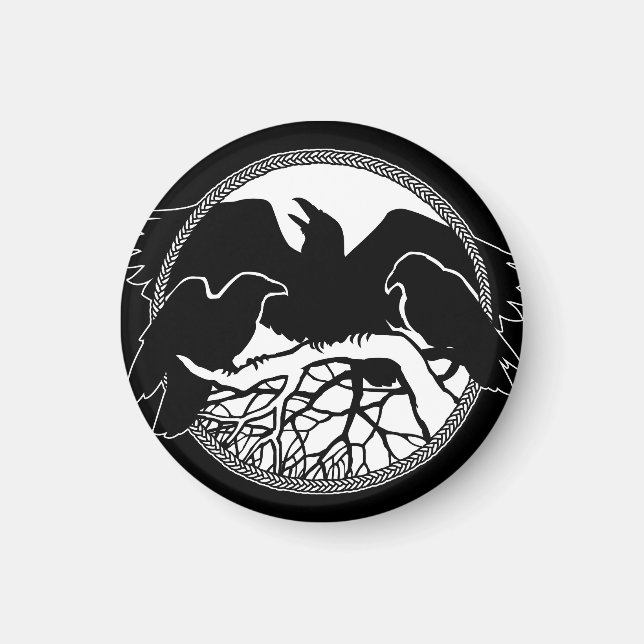 Raven Magnets Raven Native Art Fridge Magnet Gifts (Framsidan)