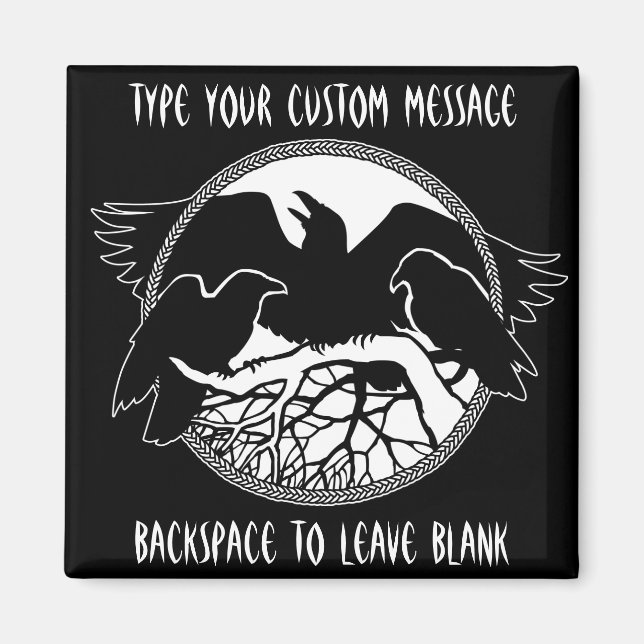 Raven Magnets RavenPersonalized Fridge Magnet Gift (Framsidan)
