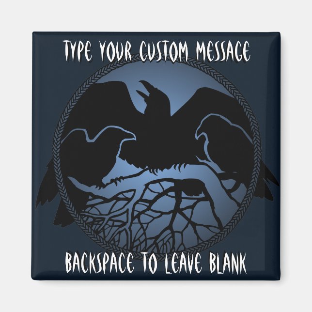 Raven Magnets RavenPersonalized Fridge Magnet Gift (Framsidan)
