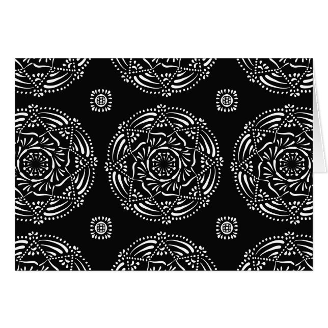 Raven Mandala Hälsningskort (Framsidan Horizontal)