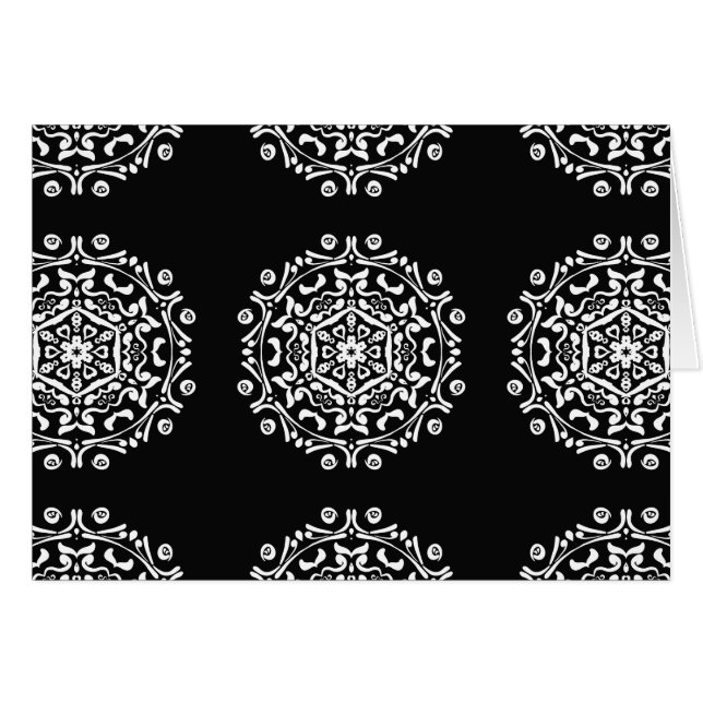 Raven Mandala Hälsningskort (Framsidan Horizontal)