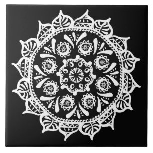 Raven Mandala Kakelplatta