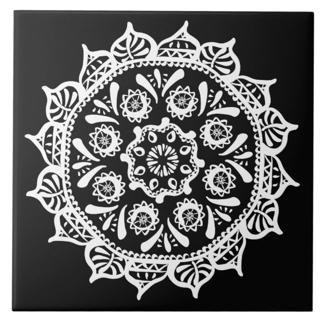 Raven Mandala Kakelplatta (Framsidan)