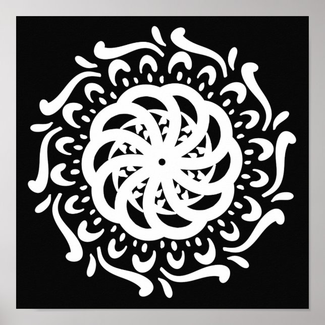 Raven Mandala Poster (Framsidan)