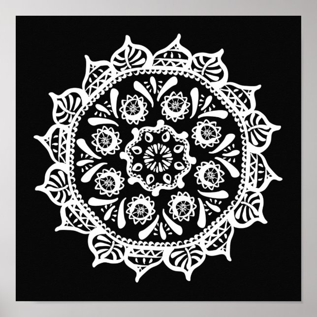 Raven Mandala Poster (Framsidan)