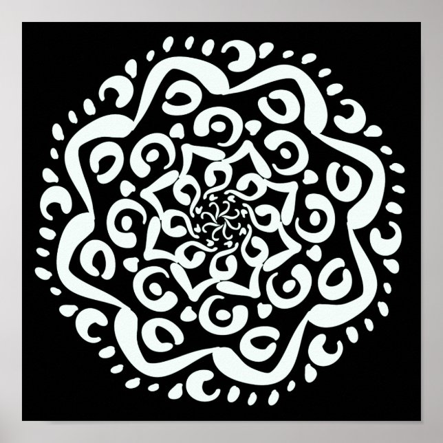 Raven Mandala Poster (Framsidan)