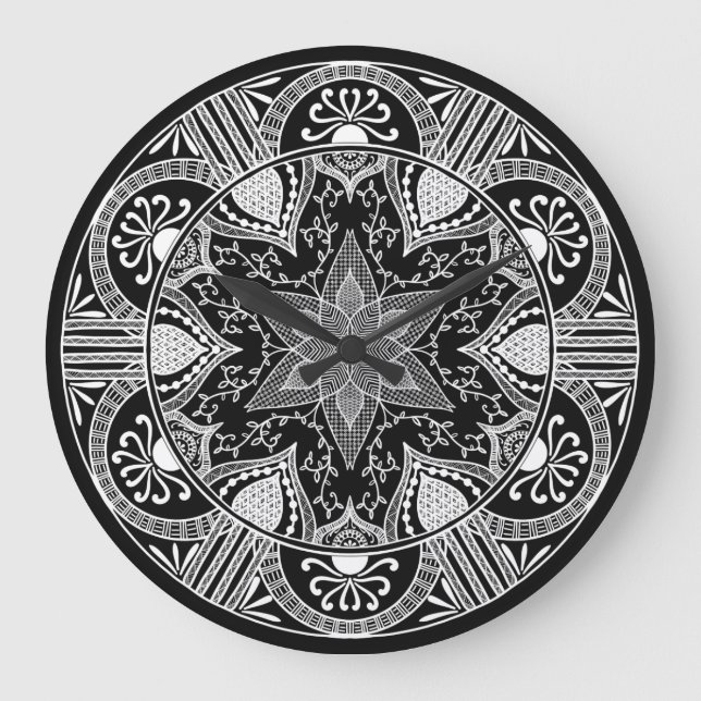 Raven Mandala Stor Klocka (Framsida)