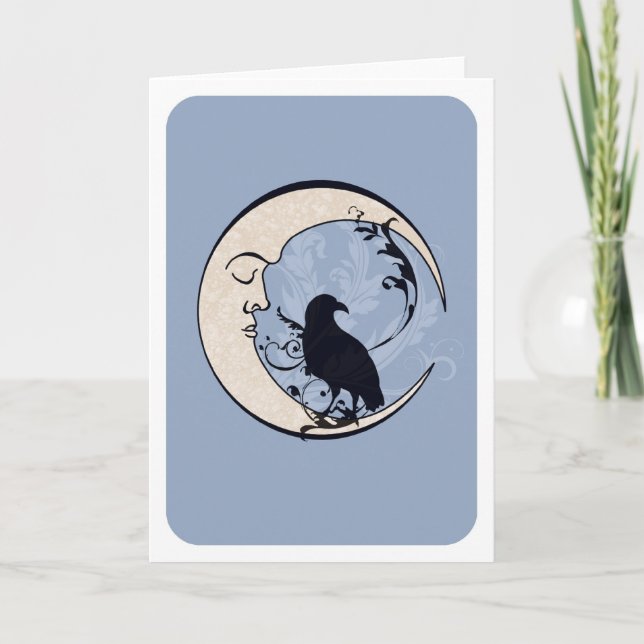Raven Måne Card Kort (Framsida)