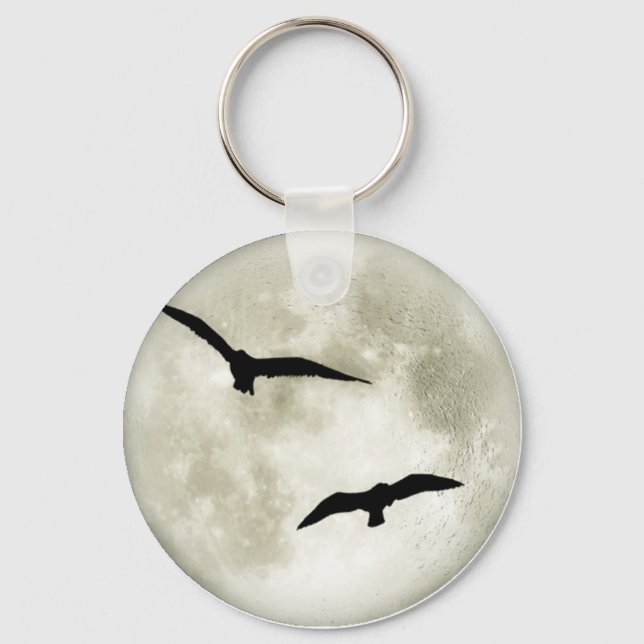 Raven Måne Keychain Nyckelring (Framsida)