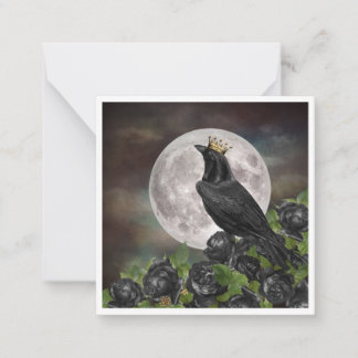 Raven Måne notecard Anteckningskort