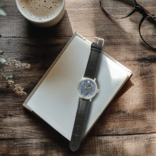 Raven Måne Phase Stars Blue Armbandsur