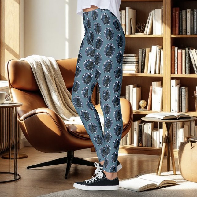 Raven Måne Phases Stars Blue Leggings (Skapare uppladdad)