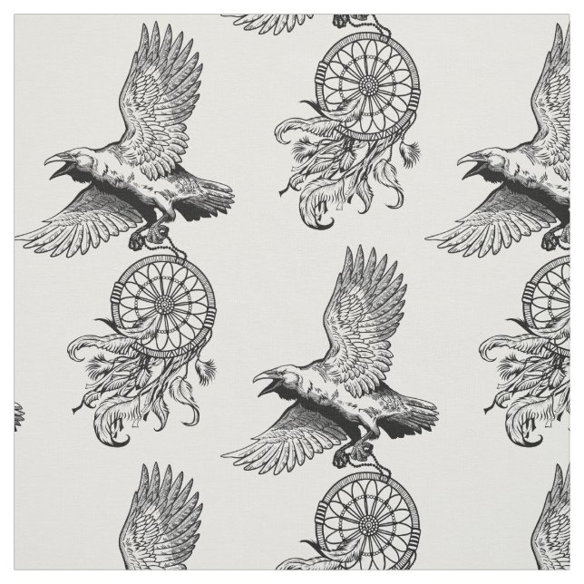 Raven med dreamcatcher tyg (Provkarta)