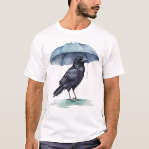Raven med en paraplyNovelty T Shirt