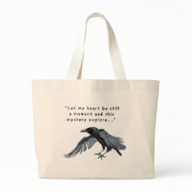 Raven med poe-citat Tote Bag