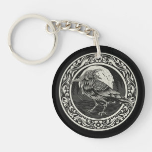 Raven Medallion Carving Art Bird Nature Ickmore