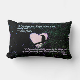Raven Mörk Kärlek kraschade med lowing Heart med c Lumbarkudde