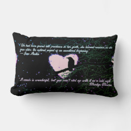 Raven Mörk Kärlek kraschade med lowing Heart med c Lumbarkudde