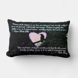 Raven Mörk Kärlek kraschade med lowing Heart med c Lumbarkudde