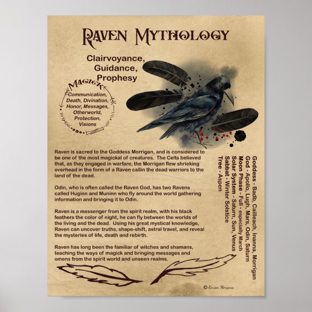 RAVEN MYTHOLOGY POSTER (Framsidan)