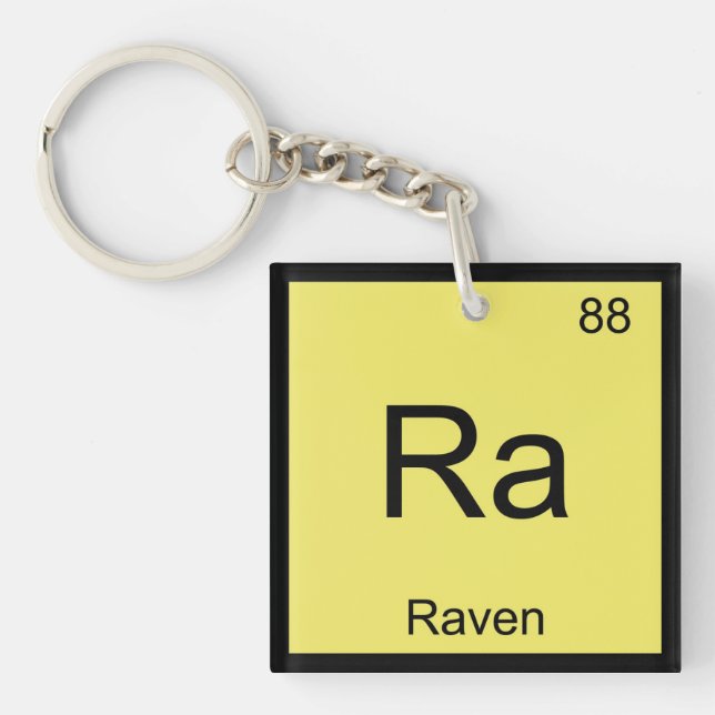 Raven Namn kemi Inslag Periodic Bord (Framsidan)