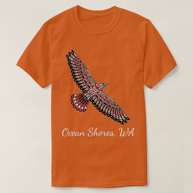 Raven Native American Haida Ocean T Shirt (Design framsida)