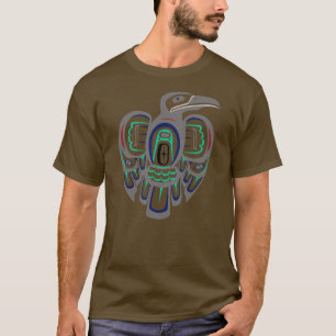 Raven Native American Totem Art Tribal Kråka  T Shirt