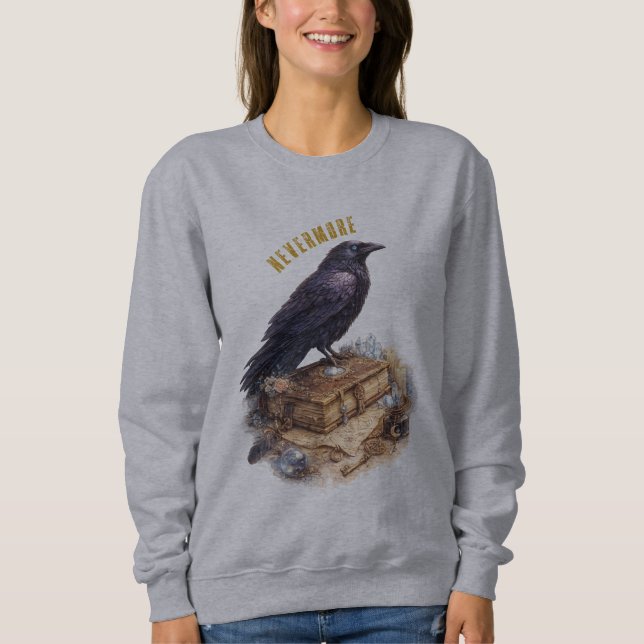 Raven Never More Mystisk Kråka Unisex T Shirt (Framsida)