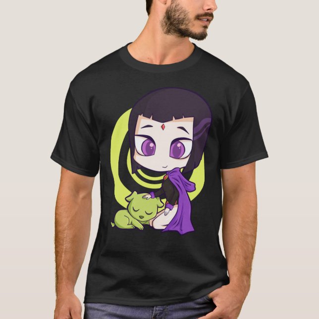 Raven och Beast Boy Classic T Shirt (Framsida)