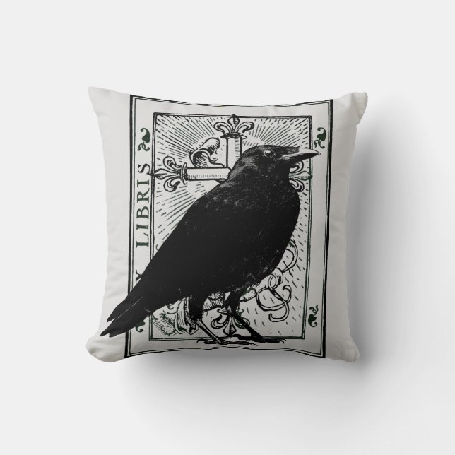 Raven och Fleur Du Lys Kor Kudde (Framsida)