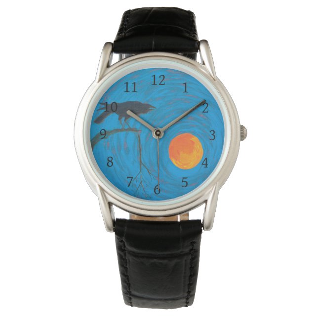 Raven och Full Moon Armbandsur (Framsida)