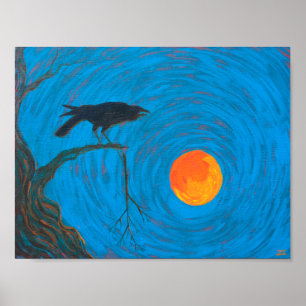 Raven och Full Moon Poster