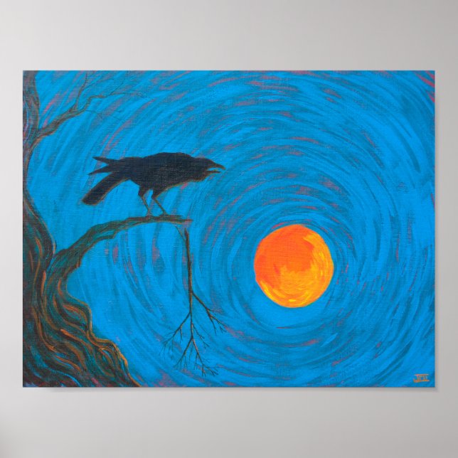 Raven och Full Moon Poster (Framsidan)