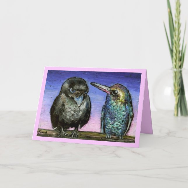 Raven och humming helgkort (Framsida)