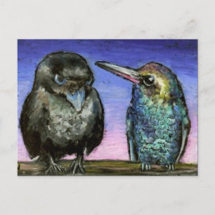 Raven och humming vykort